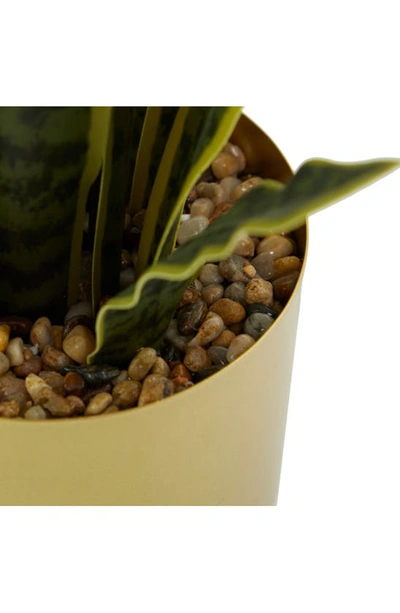 Shop Uma Artificial Potted Snake Plant In Green