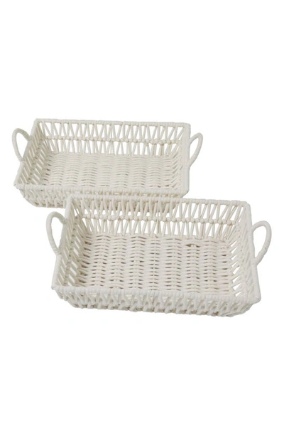 Shop Uma Novogratz Set Of 2 Storage Baskets In White