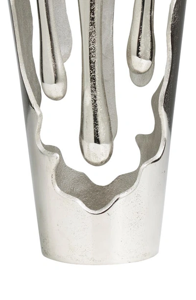 Shop Uma Aluminum Drip Vase In Silver