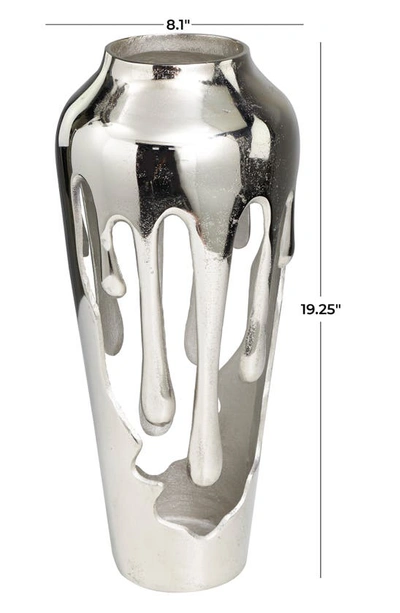 Shop Uma Aluminum Drip Vase In Silver