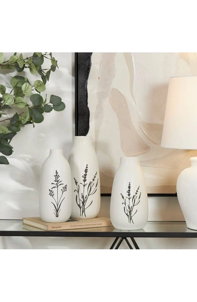 Shop Uma Set Of 3 Ceramic Vases In White