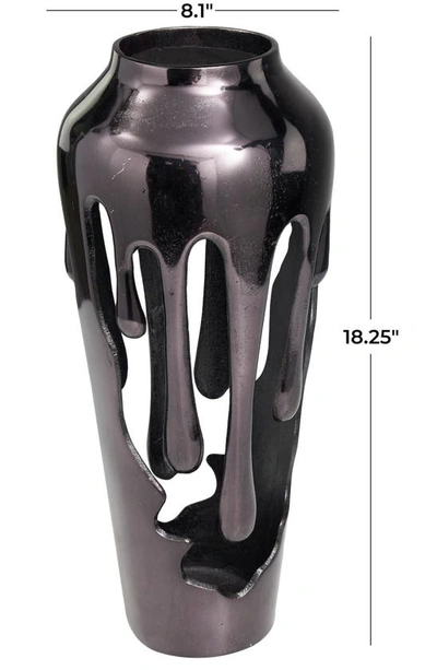 Shop Uma Aluminum Drip Vase In Black