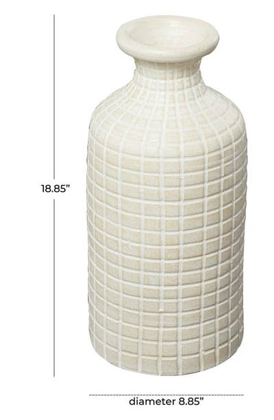 Shop Uma Texture Terracotta Vase In Cream