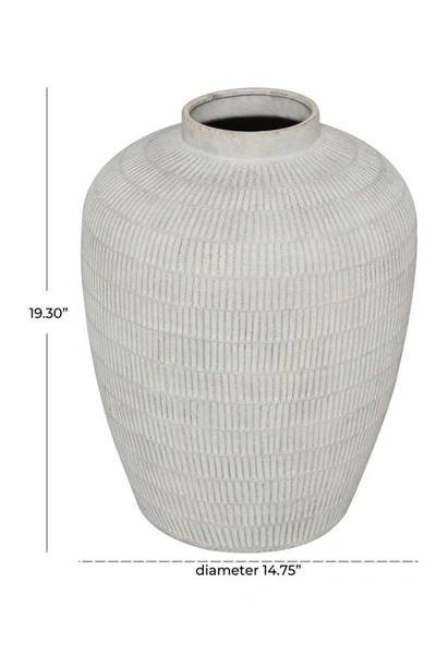 Shop Uma Textured Ceramic Vase In Cream