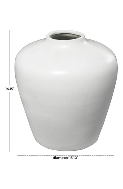 Uma White Ceramic Vase In White