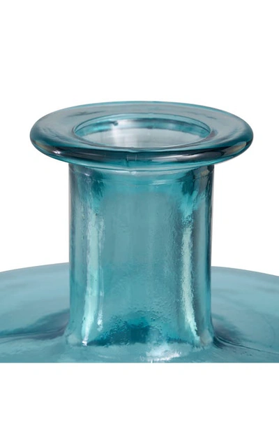 Shop Uma Recycled Glass Vase In Teal