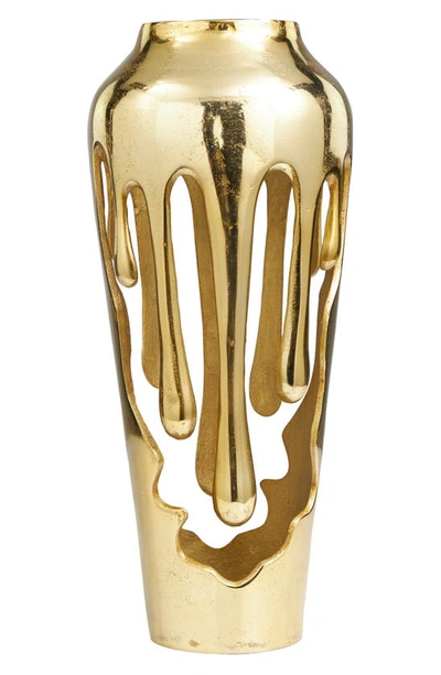 Shop Uma Aluminum Drip Vase In Gold