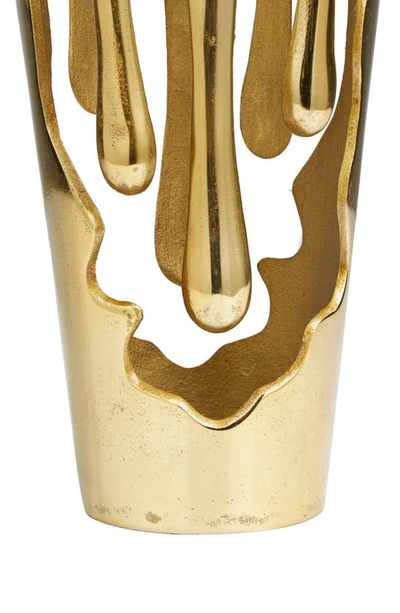 Shop Uma Aluminum Drip Vase In Gold