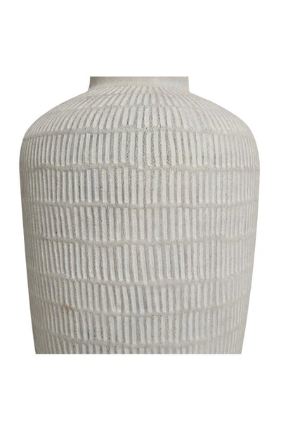 Shop Uma Textured Ceramic Vase In Cream