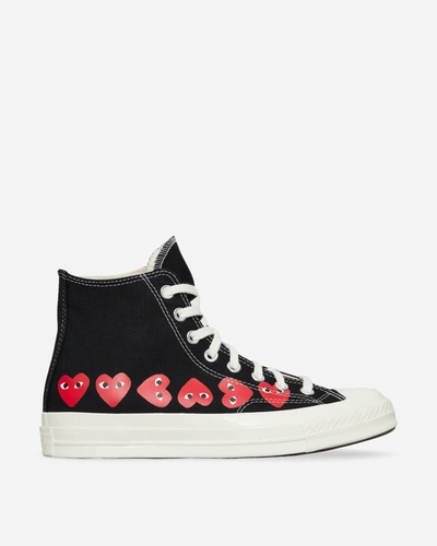 Shop Comme Des Garçons Play Converse Multi Heart Chuck 70 Hi Sneakers In Black