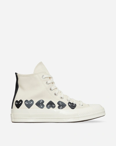 Shop Comme Des Garçons Play Converse Multi Heart Chuck 70 Hi Sneakers In White