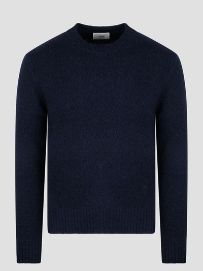 Shop Ami Alexandre Mattiussi Ami De Coeur Cashmere Crewneck Sweater