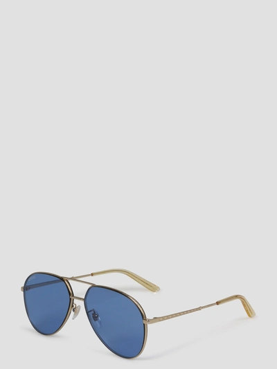 Shop Gucci Aviator Frame Sunglasses