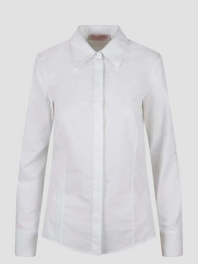 Shop Valentino Compact Popeline Shirt