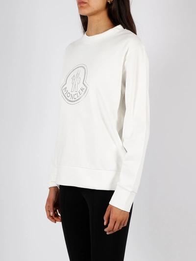 Shop Moncler Crystal Logo Sweatshirt