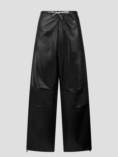 Shop Darkpark Daisy Plonge Nappa Leather Military Trousers