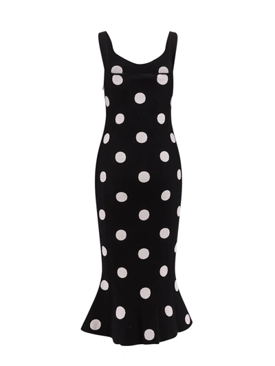 Shop Marni Stretch Viscose Dress With Polka-dot Motif