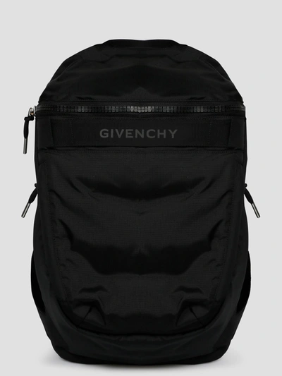 Shop Givenchy Nylon Backpack With Frontal Logo