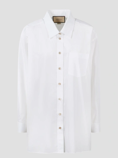 Shop Gucci Embroidery Shirt
