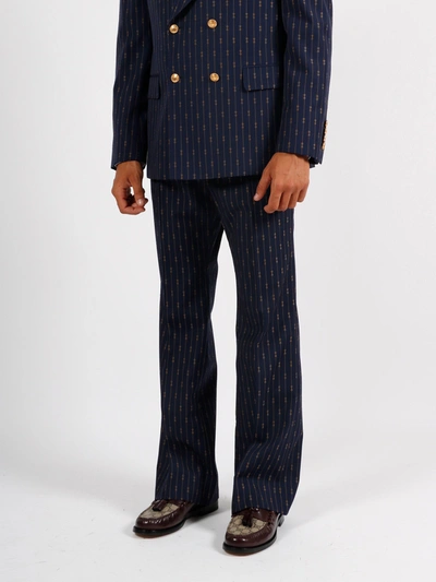 Shop Gucci Horsebit Stripe Pant