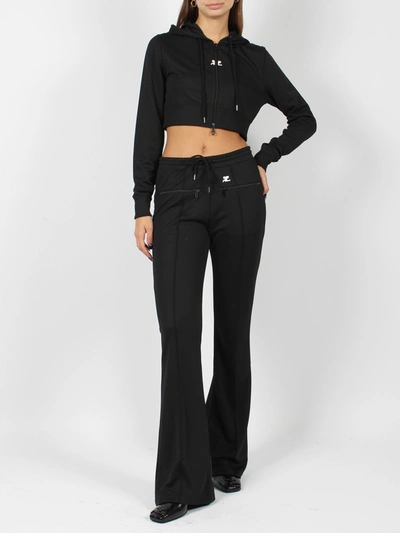 Shop Courrèges Jersey Flared Track Pant