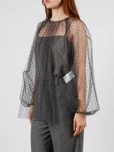 Shop Red Valentino Point D`esprit Tulle Shirt