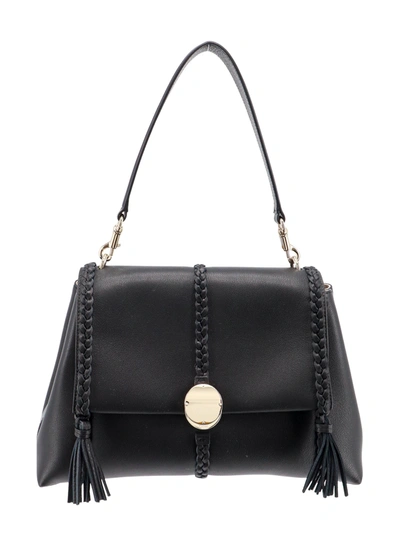 Shop Chloé Leather Shoulder Bag With Tassels