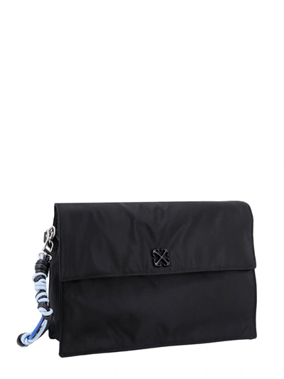Shop Off-white Nylon Shoulder Bag With Arrow Metal Logo