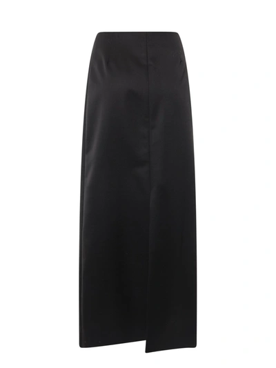 Shop Givenchy Wool And Mohair Long Skirt