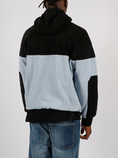 Shop Fendi Fleece Sweatshirt With Frontal Logo Patch