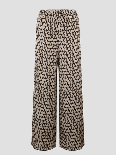 Shop Valentino Toile Iconographe Silk Trouser