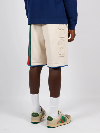 Shop Gucci Web Neoprene Basketball Shorts