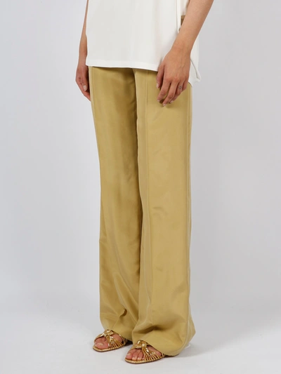 Shop Alberta Ferretti Wide Silk Habotai Trousers