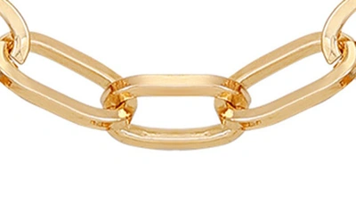 Guess Logo Dog Tag Layered Necklace In Gold Tone