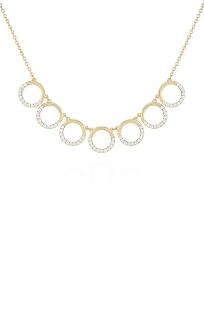 T Tahari Goldtone Seven Circle Pendant Necklace In Goldtone
