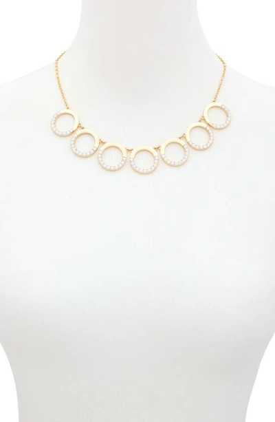 T Tahari Goldtone Seven Circle Pendant Necklace In Goldtone