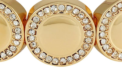 T Tahari Pavé Crystal Stretch Bracelet In Goldtone