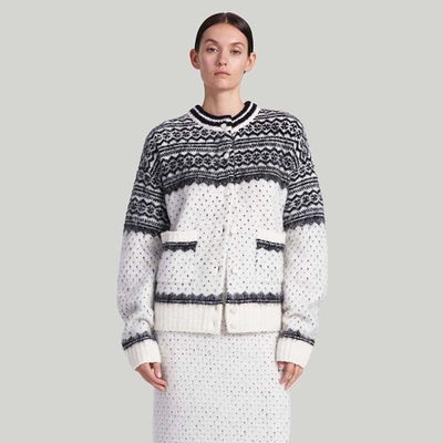 Shop Altuzarra 'forster' Sweater In Ivory Norwegian Fairisl