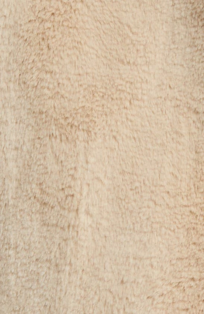 Shop Open Edit Zip Front Faux Fur Jacket In Beige Hummus