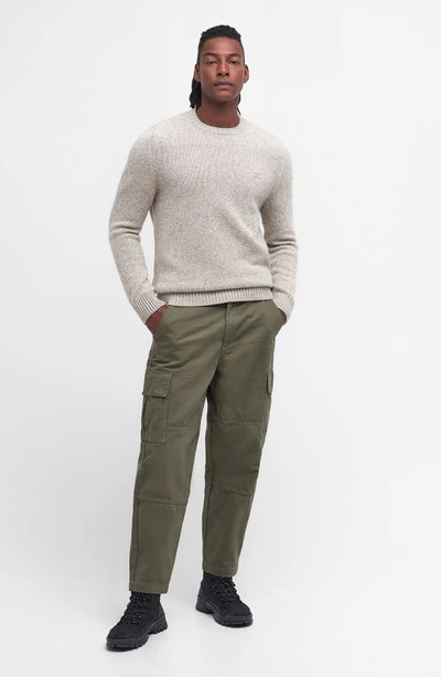 Shop Barbour Atley Wool Sweater In Stone