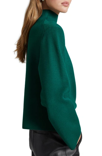 Shop & Other Stories Boxy Crop Turtleneck Sweater In Green