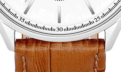 Vincero The Chrono S Chronograph Leather Strap Watch, 43mm In Silver Tan