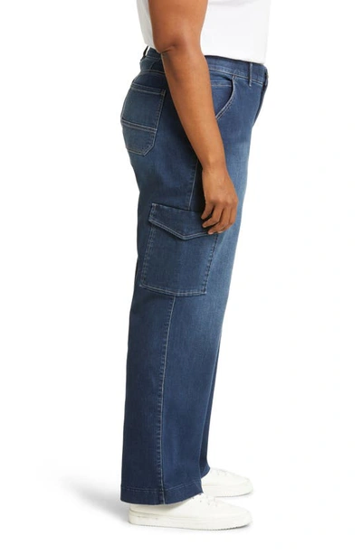 Shop Wit & Wisdom 'ab'solution High Waist Wide Leg Cargo Jeans In Indigo