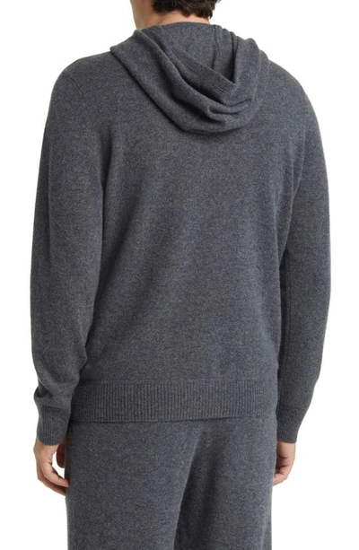Nordstrom Cashmere Sweater Hoodie In Grey Shade Heather