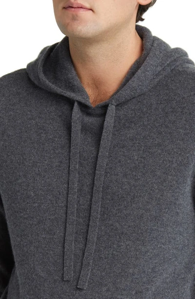 Nordstrom Cashmere Sweater Hoodie In Grey Shade Heather