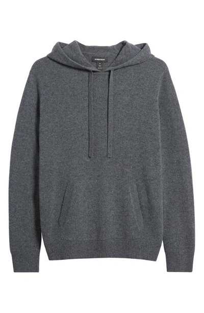 Nordstrom Cashmere Sweater Hoodie In Grey Shade Heather
