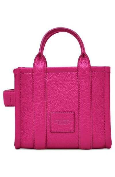 Shop Marc Jacobs The Leather Crossbody Tote Bag In Lipstick Pink