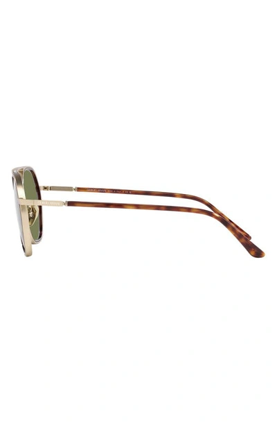 Shop Armani Exchange 53mm Pillow Sunglasses In Matte Pale Gold