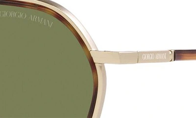 Shop Armani Exchange 53mm Pillow Sunglasses In Matte Pale Gold