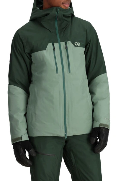 Shop Outdoor Research Tungsten Ii Gore-tex® Waterproof Snow Jacket In Grove/ Balsam